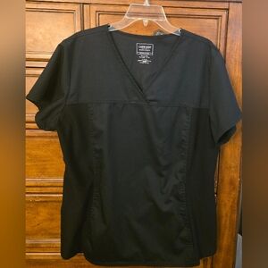 Cherokee V-Neck Black Scrub Top